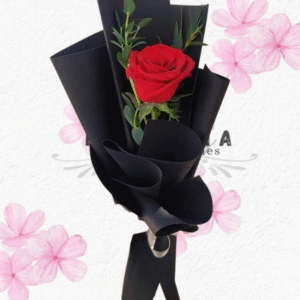 Rosa en elegante envoltura