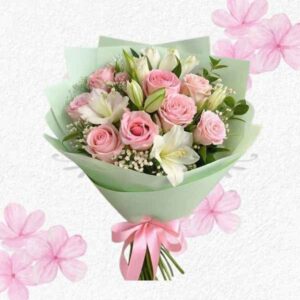 Ramo en rosas y lilium