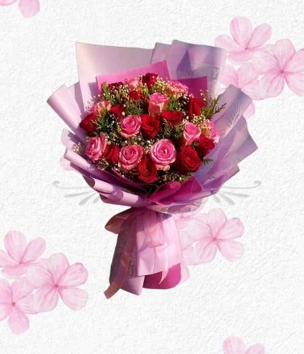 Ramo en 12 rosas importadas