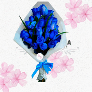 Ramo en 24 rosas azules