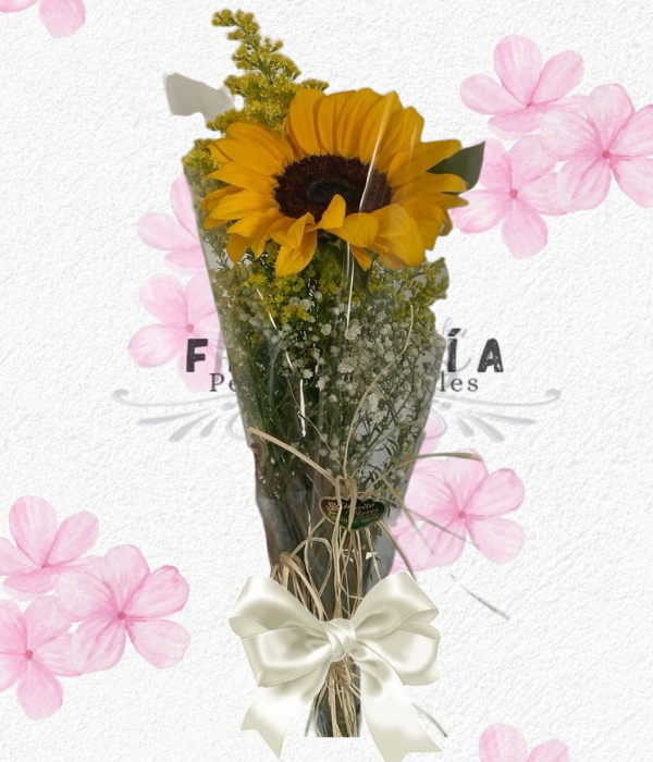 Lindo girasol decorado para regalar en primavera