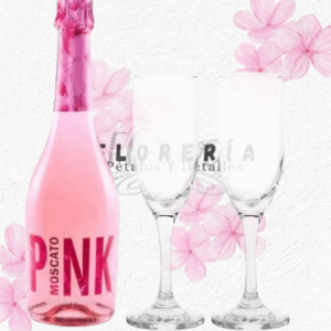 Espumante opera prima pink 7º 750cc y 2 copas