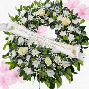 Corona fúnebre PAZ, Cinta personalizada