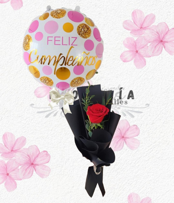 Rosa y globito