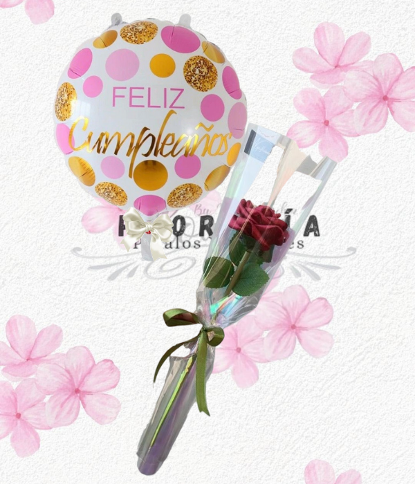 Detalle en rosa y globito