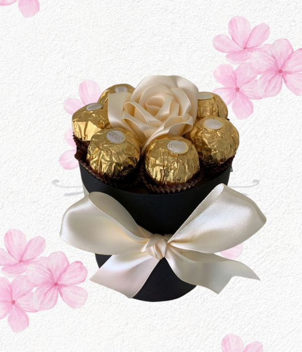 Mini box, Bombones y rosita de jabón...