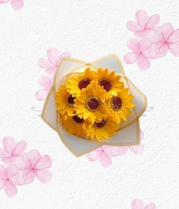 Ramo bouquet en girasoles eternos-jabón y linda envoltura...