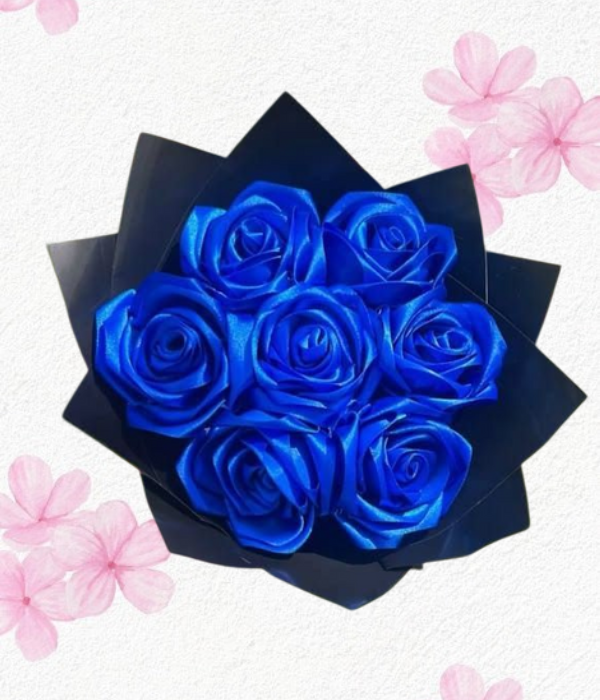 Ramo bouquet en 7 rositas de jabón y lindo envoltorio