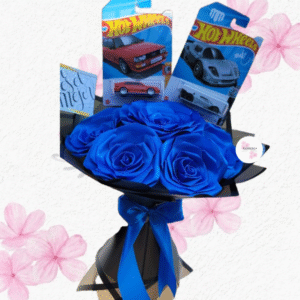 Ramito love en 7 rosas de jabón y 2 autitos HOT WHEELS