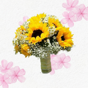 Ramo bouquet en 8 maravillas, follaje e ilusión blanca