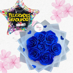 Ramito en 7 rositas de jabón y globito graduada