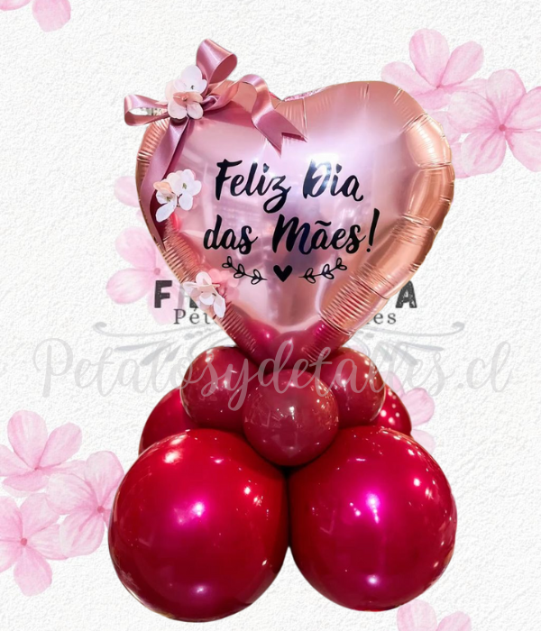 Bouquet Le'amour globo y bombas decorativas