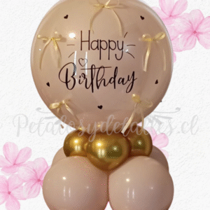 Bouquet burbuja personalizable y bombas decorativas