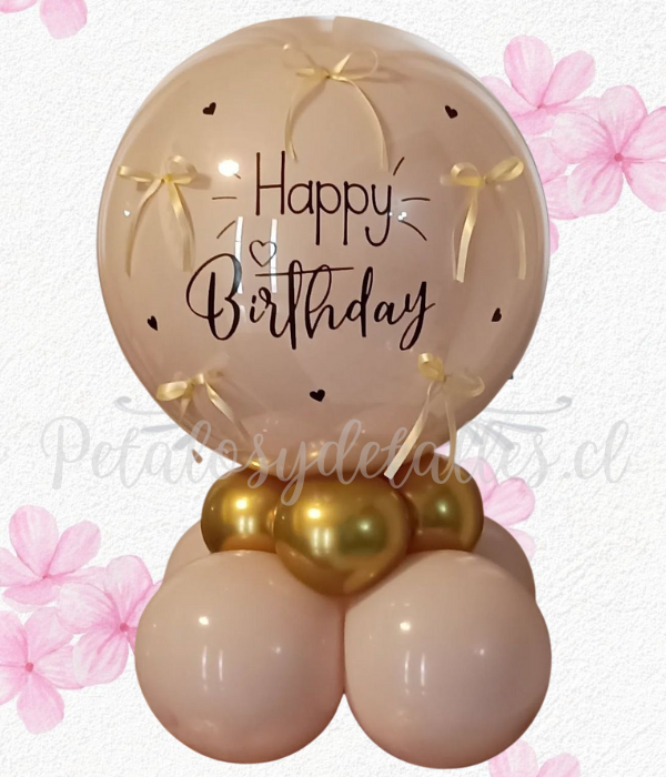 Bouquet burbuja personalizable y bombas decorativas