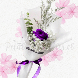 Elegante ramito en 1 rosita importada y lindo envoltorio