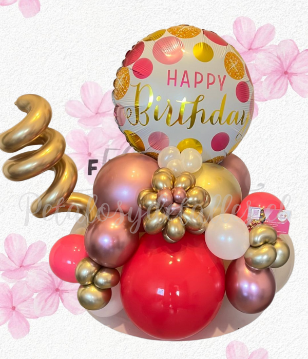 Bouquet flor en globos y bombas decorativas