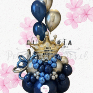 Bouquet sorpresa el Rey, globos y bombas decorativas