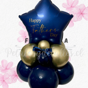 Bouquet estrella globo y bombas decorativas