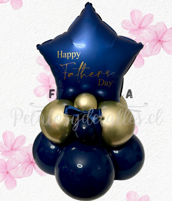 Bouquet estrella globo y bombas decorativas