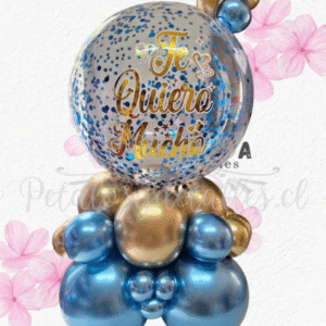 Bouquet burbuja Te quiero y bombas decorativas