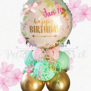 Bouquet Princesita en globo y bombas decorativas