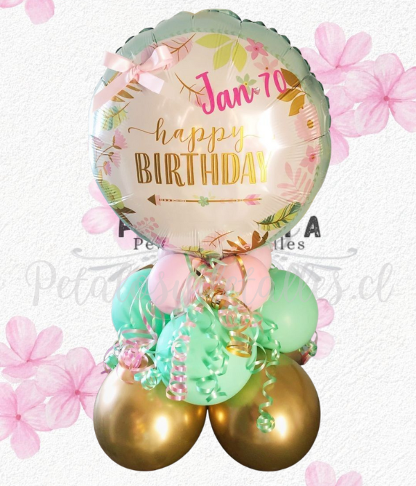 Bouquet Princesita en globo y bombas decorativas