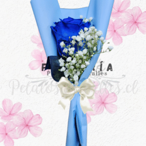 Mini ramito en 1 rosita decorada con ilusión y lazo