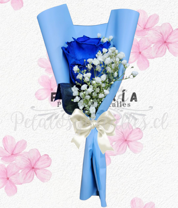 Mini ramito en 1 rosita decorada con ilusión y lazo