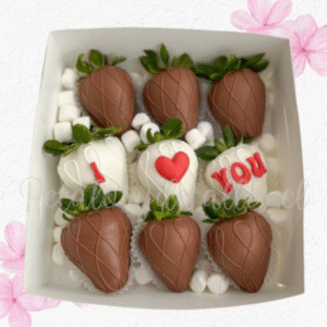 Cajita fruti fruti en 9 frutillas decoradas