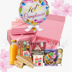 Desayuno despierta sorpresa, Linda cajita y globo decorativo