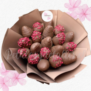 Ramo 18 frutillas decoradas en chocolate