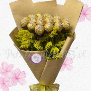 Ramo en 20 bombones ferreros rocher y envoltorio