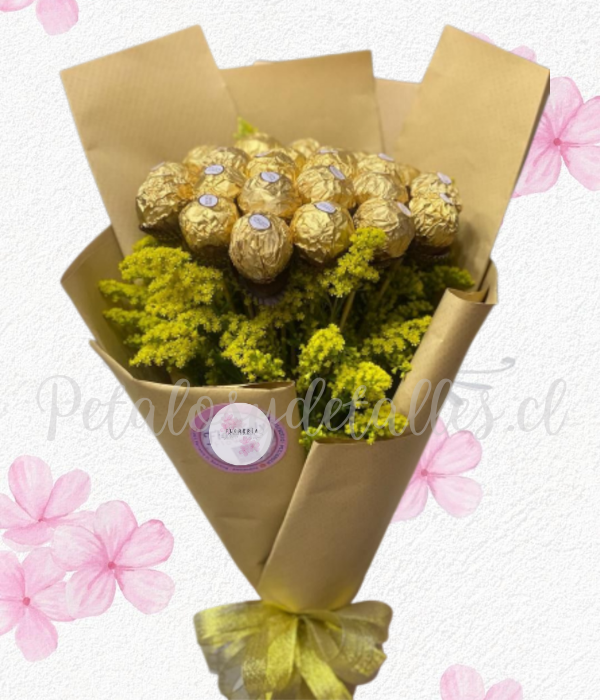 Ramo en 20 bombones ferreros rocher y envoltorio