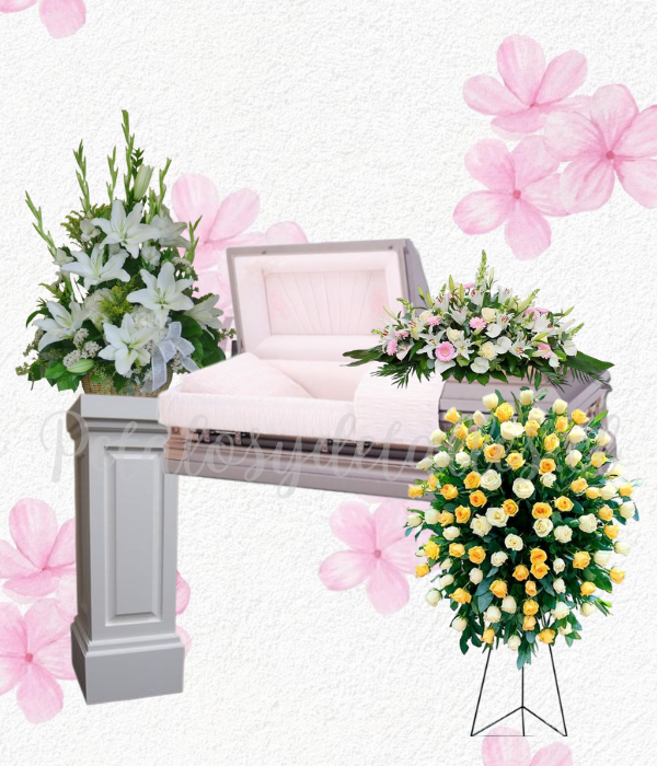 Pack fúnebre, Ovalo, Arrimo y cojin para expresar condolencias