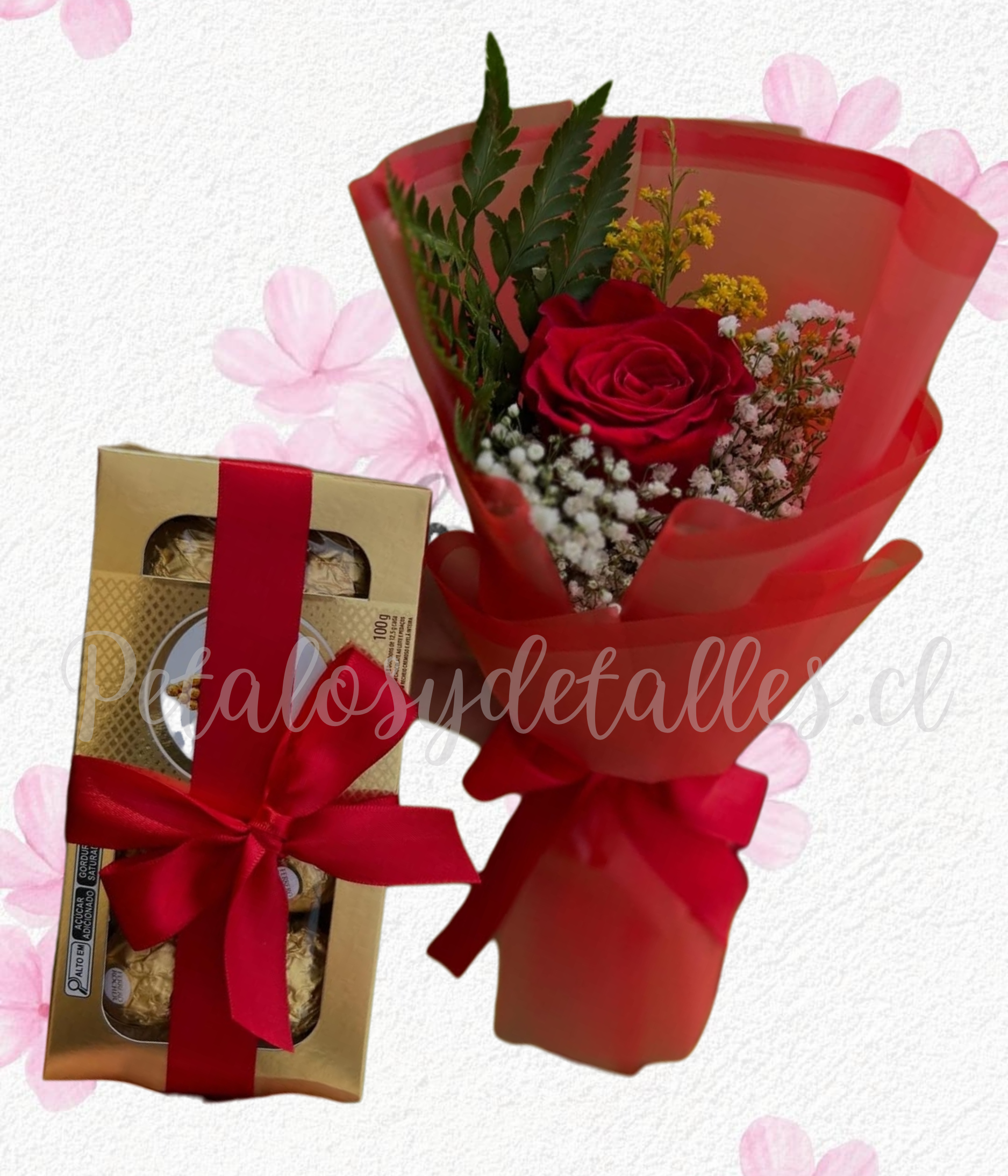 Rosita feliz dia enamorados con bombones ferreros