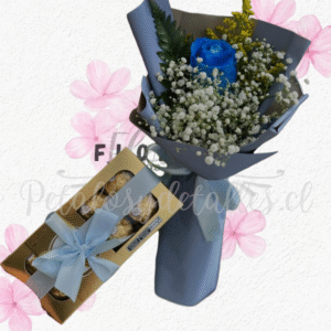 Elegante ramito en una rosa san Valentín y bombones