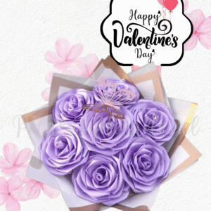 Ramo bouquet en 7 rositas eternas de jabón y topper