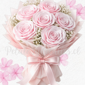 Ramo en 6 rosas de jabón eternas premium