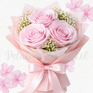 Ramito en 3 rositas de jabón eternas premium y linda envoltura