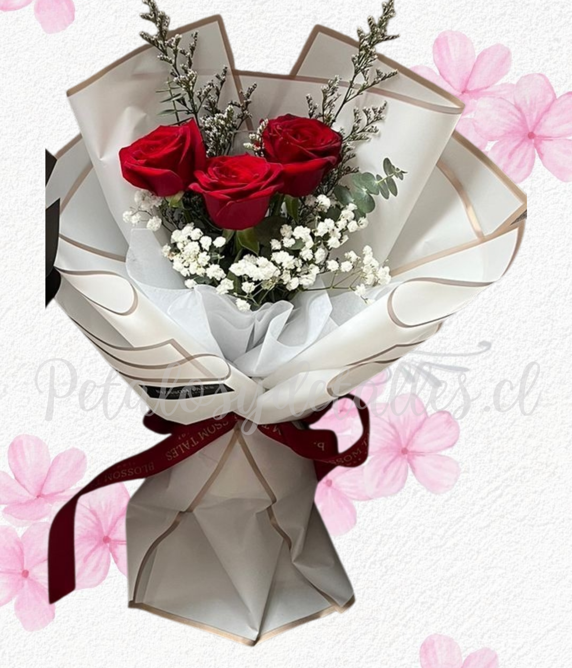 Ramito tentación en 3 rositas importadas y follaje