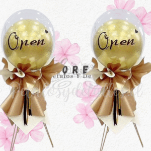 Bases ONE en globos burbujas personalizados y envoltura