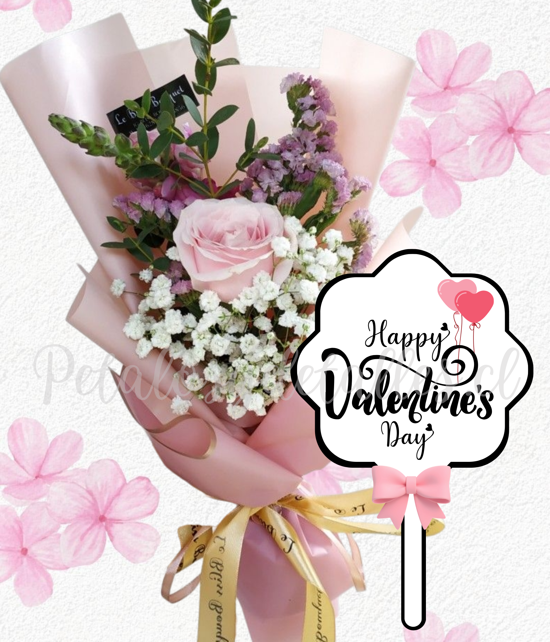 Rosa pastel en tono claro para sorprender mas topper