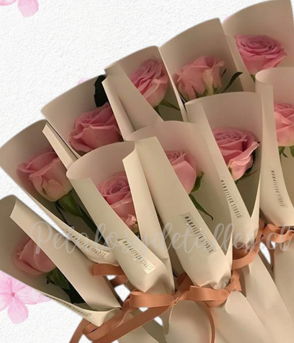 Pack10 rositas decoradas para regalar en el día de la mujer