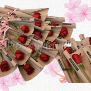 Super pack de 20 rositas en manga agranel y lindo lazo