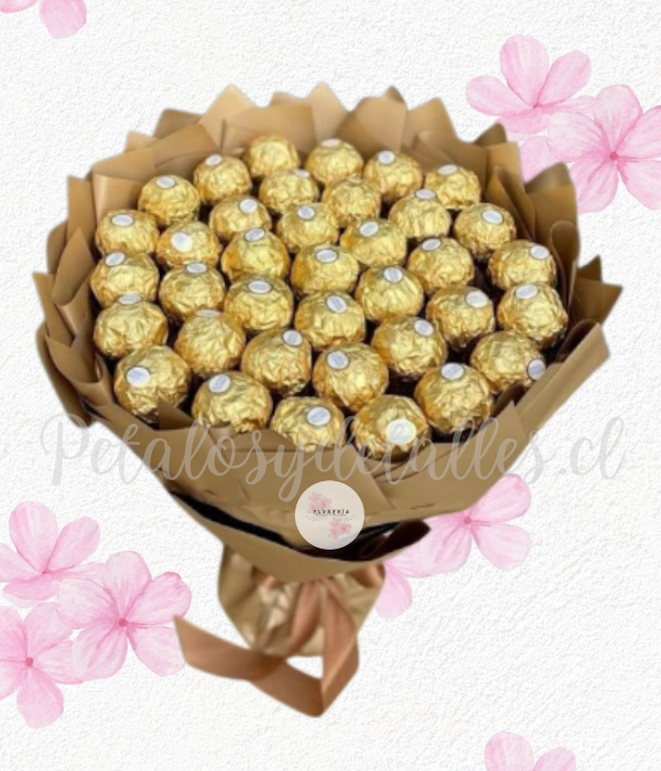 Ramo bouquet en 35 bombones ferreros rocher