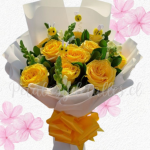 Ramo de 8 rosas importadas, follaje y linda envoltura