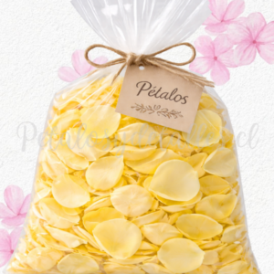 Pรฉtalos de rosas naturales amarillos, Tamaรฑo Mediano