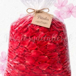 Pรฉtalos de rosas naturales rojas, Tamaรฑo Grande