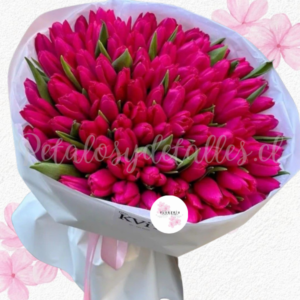 Ramo de tulipanes (Elegante Buchon en 100 tulipanes)
