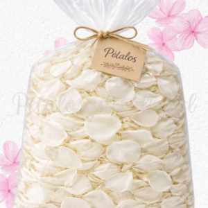 Pรฉtalos de rosas naturales blancos, Tamaรฑo Grande